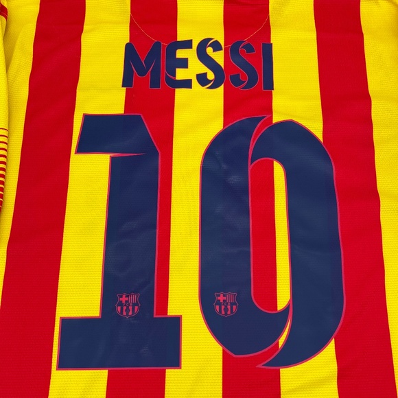Messi #10 Barcelona 2013/2014 Away ORIGINAL Nike VTG Rare Soccer Jersey (L) - Picture 7 of 9